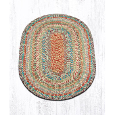 Tapis décoratif ovale en jute tressé à la main de style rustique