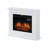 White Manufactured Wood Electric Fireplace