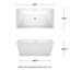 Sara 59'' x 32'' Soaking Acrylic Bathtub-40171065