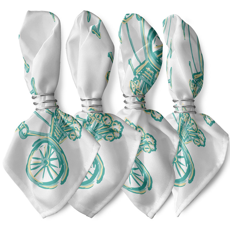 Serviette La Bicicleta, L 18 po x L 18 po, Jade