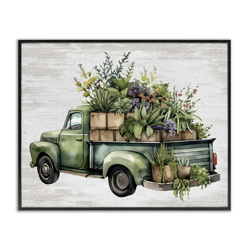 Art de giclée encadrée par Greenery, H 11 po x l 14 po, Giclée encadrée noir minuit