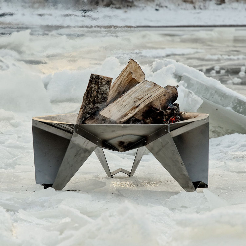 Round Iron Wood Burning Smokeless Fire Pit