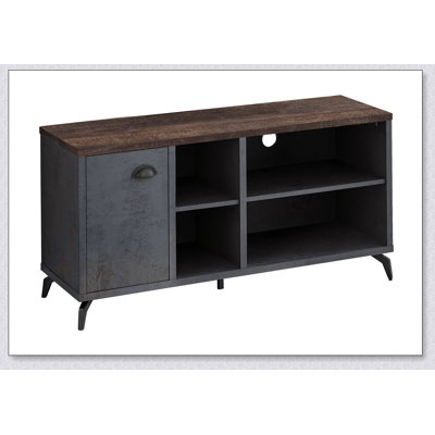 Meuble télé, console de 48 po, meuble multimédia, meuble de rangement, salon, chambre à coucher et stratifié, métal, contemporain, moderne
