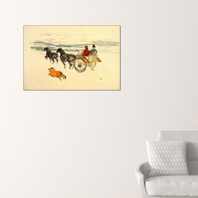 Carriage by Henri de Toulouse-Lautrec - 1 Piece Wrapped Canvas Wall Art