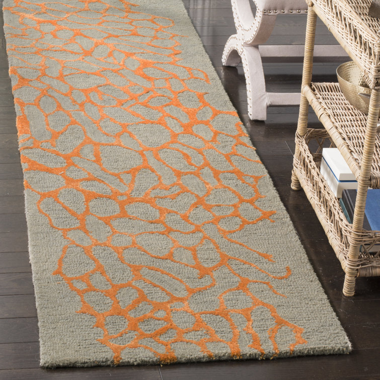Rigsby Hand Hooked Wool, Viscose Abstract Rug