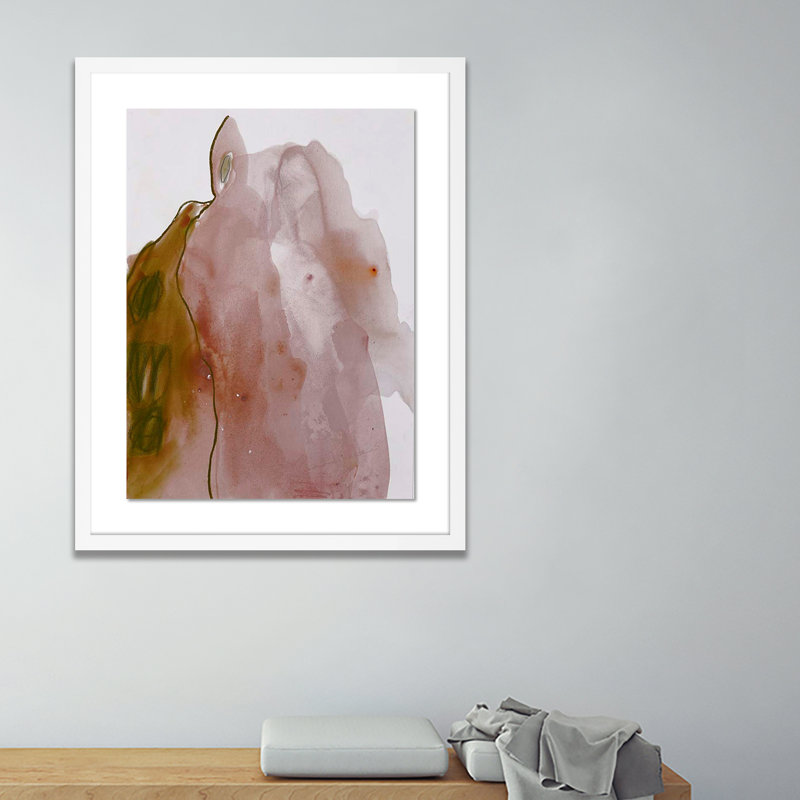 Abstract Desert IV Painting by Kim Whiteside, White, 48" H x 38" W x 2.5" D