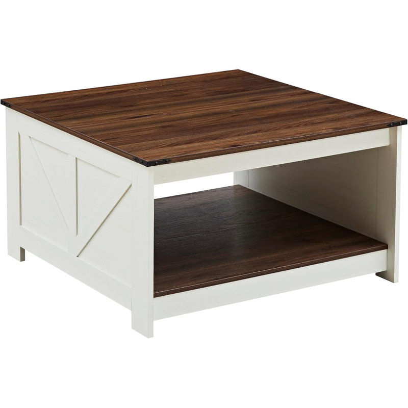 Table basse de salon, table basse carrée en bois