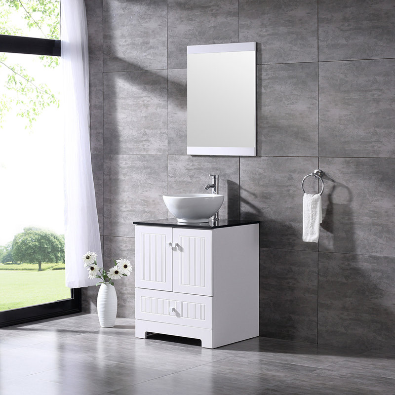 Brandey 25" Single Bathroom Vanity with Mirror and Sink