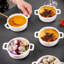 LOVECASA Round Porcelain China 6 Piece Au Gratin Dish Bakeware Set