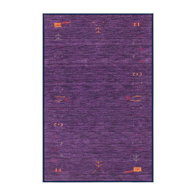 Tapis en violet/rose contemporain