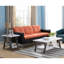 Table de bout moderne blanche, table de bout d'appoint pour salon avec tablette