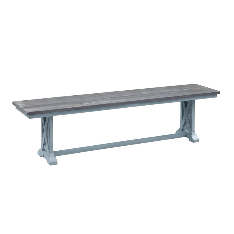 Demaj Dining Bench, Brown/Blue