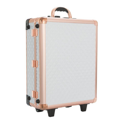 Slaycase XL Vanity Travel Train Case with LED Bulb Makeup Organizer Bag Including USB, Dimmer Switch
