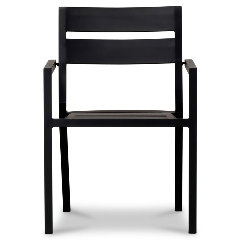 Pacifica Outdoor Dining Armchair, Black