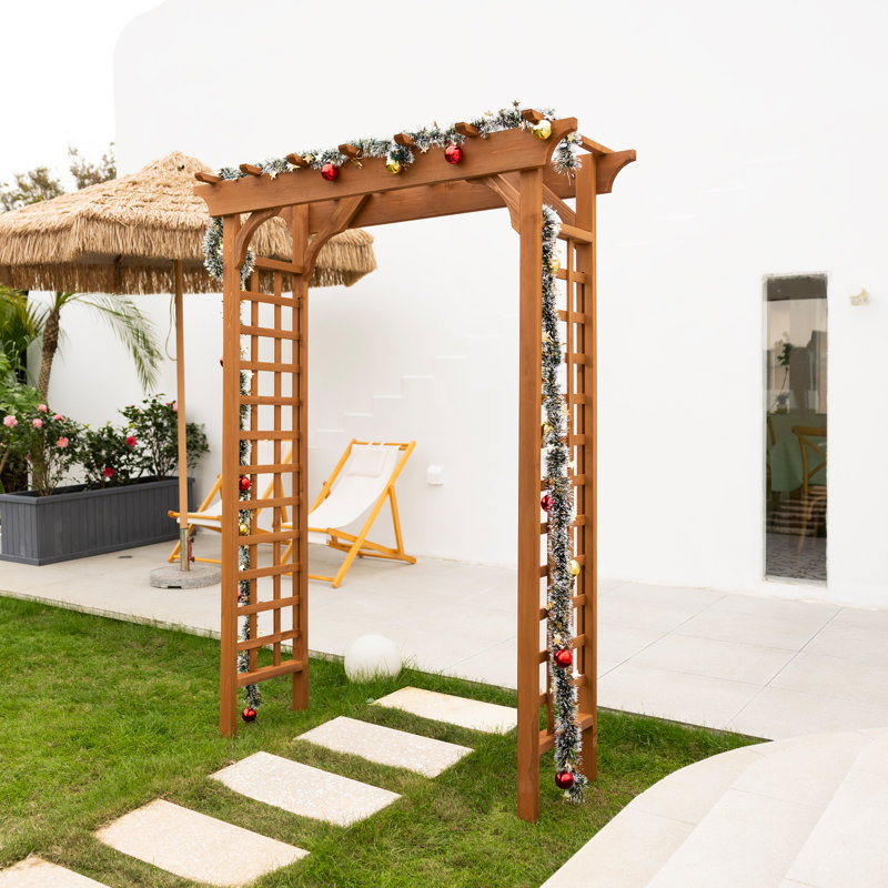 Arches de jardin en bois massif l 61 po x P 26 po Minaa