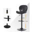 Swivel Upholstered Adjustable Height Counter Stool with Metal Frame-1204399895