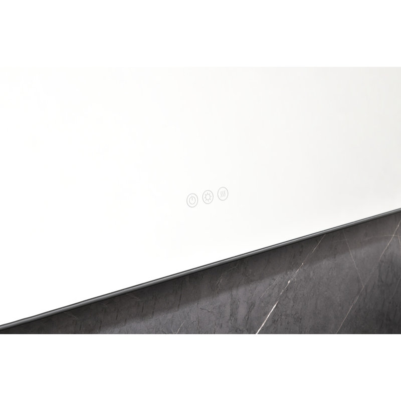 Miroir à DEL 60 po x 36 po pour meuble-lavabo, fixation murale, brouillard, fonction mémoire, grand, réglable, incassable, à intensité variable, monté sur meuble-lavabo, mémoire, grand réglable incassable et à intensité variable