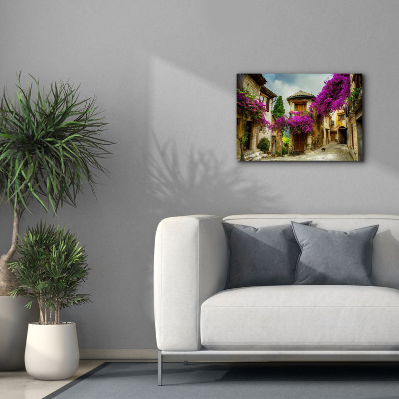 'Bougainvillea' Canvas Wall Art, 18" H x 26" W x 0.75" D
