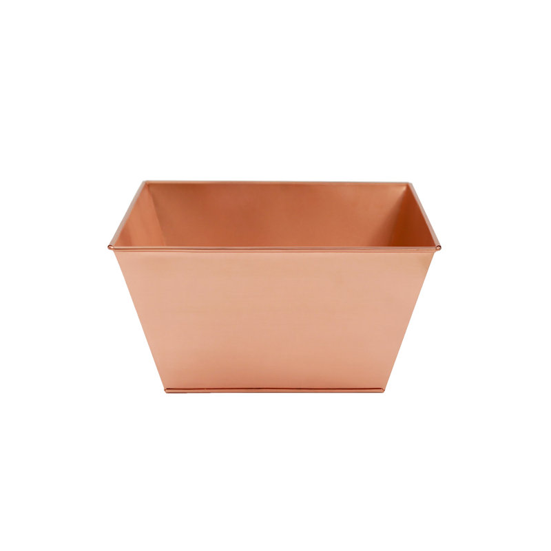 Metal Planter Box, 6.5" H x 12.5" W x 12.5" D