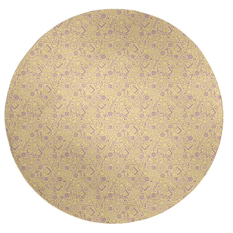 Chenille Indoor Rug, Round 5'