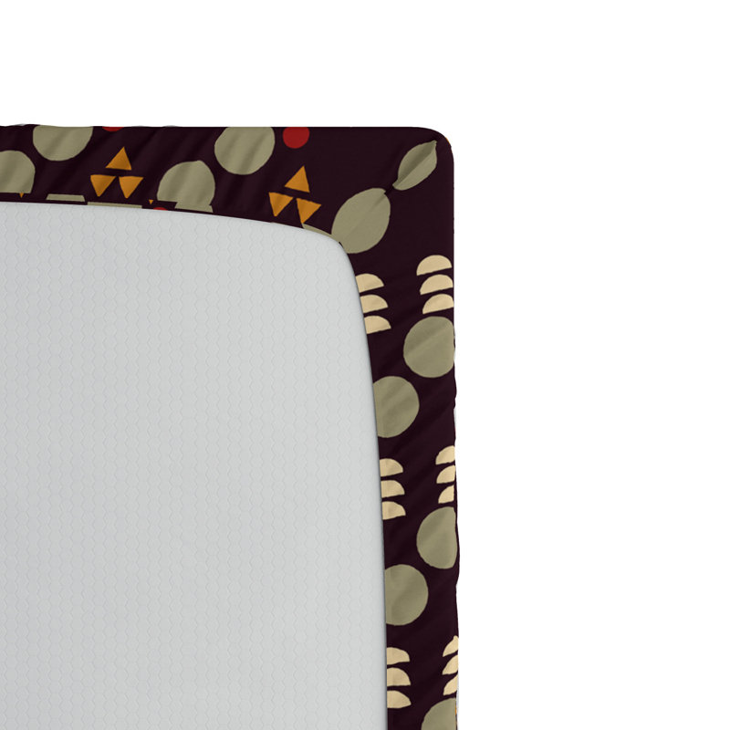 Microfiber Geometric Fitted Sheet, Full Fitted Sheet