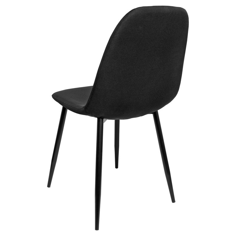 Wyatt 48.5cm H Polyester Blend Upholstered Accent, Black