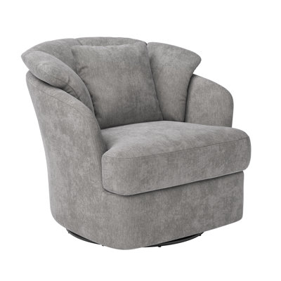 Lillyona Chenille Swivel Barrel Chairs