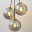 Applique murale en laiton 3 lumières avec globes en verre gris Modern Light-2065888024-2065888027