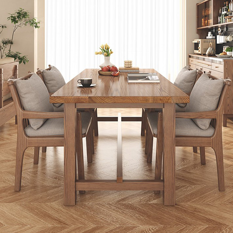 Nordic style solid wood dining table set., 29.5"H x 62.9"L x 31.4"W