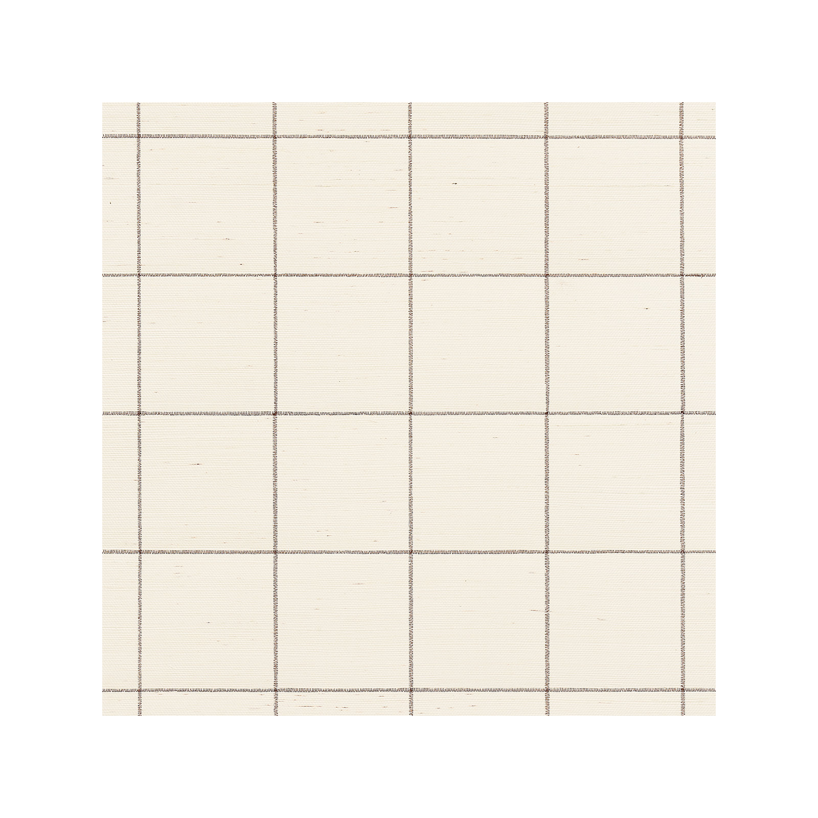 Windowpane Embroidered Sisal Wallpaper, Java