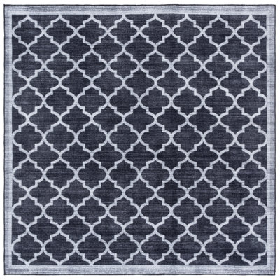Tradell Machine Washable Performance Geometric Rug