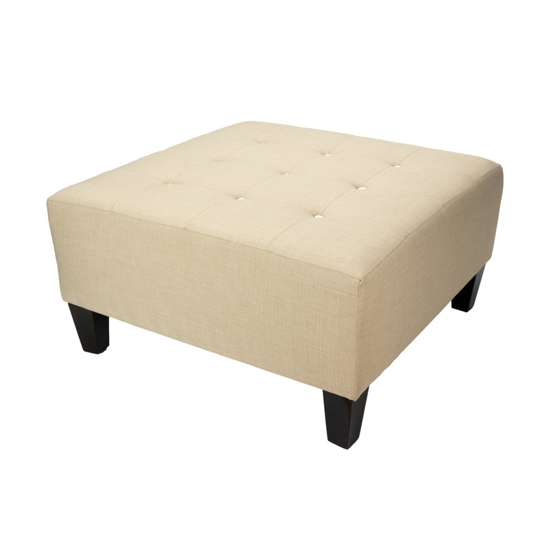 Repose-pieds standard carré 34 po Emerson, Blanc, Beige