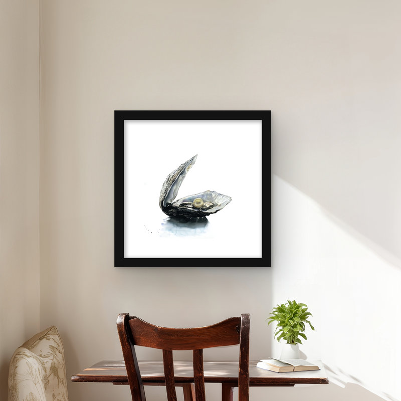 Perle huître - décor de salle de bain animaux aquatiques, H 16 po x l 16 po