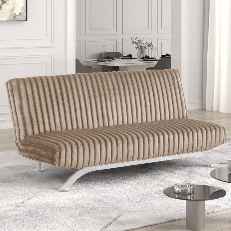 Canapé-lit futon de style contemporain, Taupe