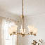 Lustre 6 lumières en laiton chaud Savoy House Kohlman-392068110-392068111