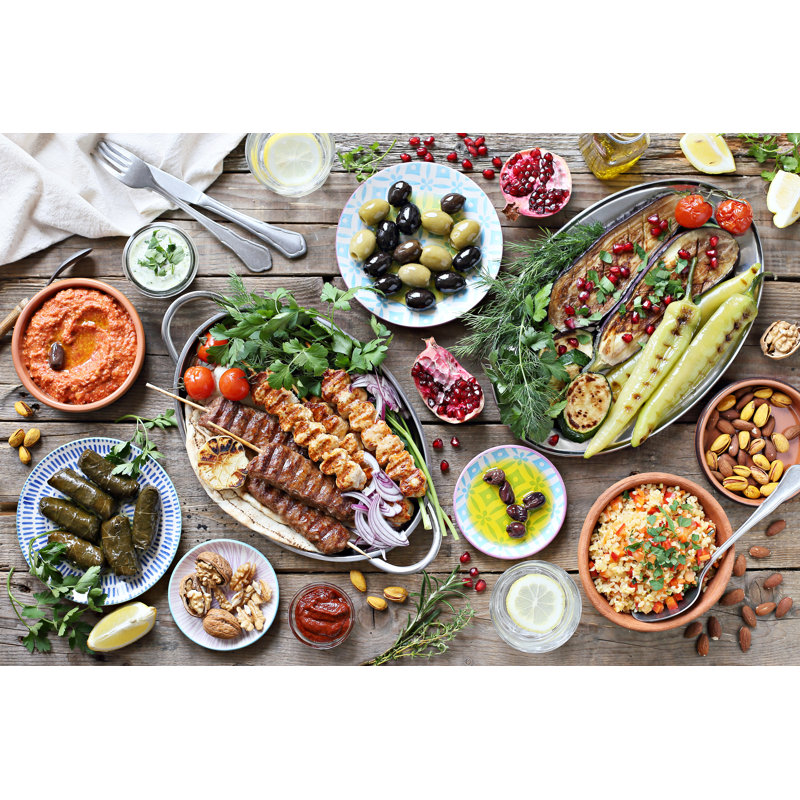Middle Eastern Feast - Wrapped Canvas Print, 81cm H x 122cm W x 3.8 cm D