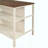 Solid Wood Rustic Stationary Kitchen Island, Rubber Wood Butcher Block Dining Table Prep Table With 2 Open Shelves For Small Places