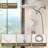 Adjustable Dual Shower Head with 8-Inch Rain Showerhead and 5-Spray Handheld Brushed Nickel-124534786