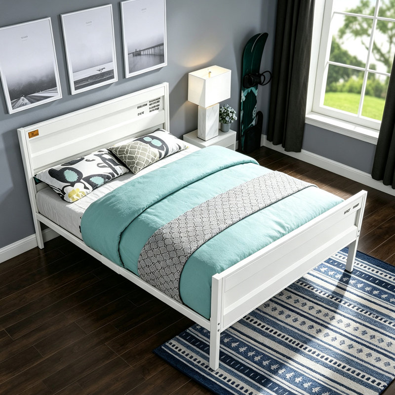 Modern White Full Bed