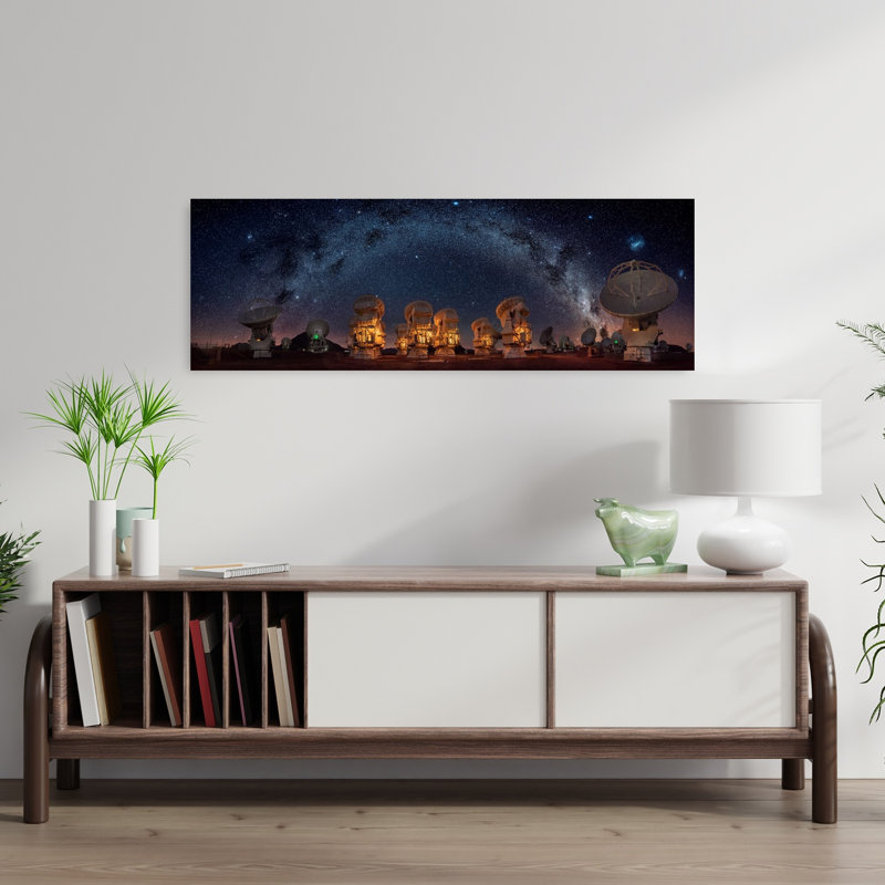Art contemporain, paysage contemporain, télescope, H 12 po x l 36 po