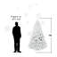 Arbre de Noël artificiel blanc 9 pi avec branches en fil mémoire, arbre de Noël articulé en PVC à 1910 pointes pour un décor intérieur des Fêtes, assemblage facile-1902080091