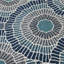 Tapis intérieur / extérieur bleu en polypropylène touffeté à la machine Mekiah-86811419