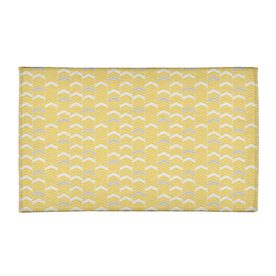 Tapis gris clair/gris à chevrons lineed