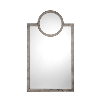 Keystone Rectangle Leather Framed Wall Mirror