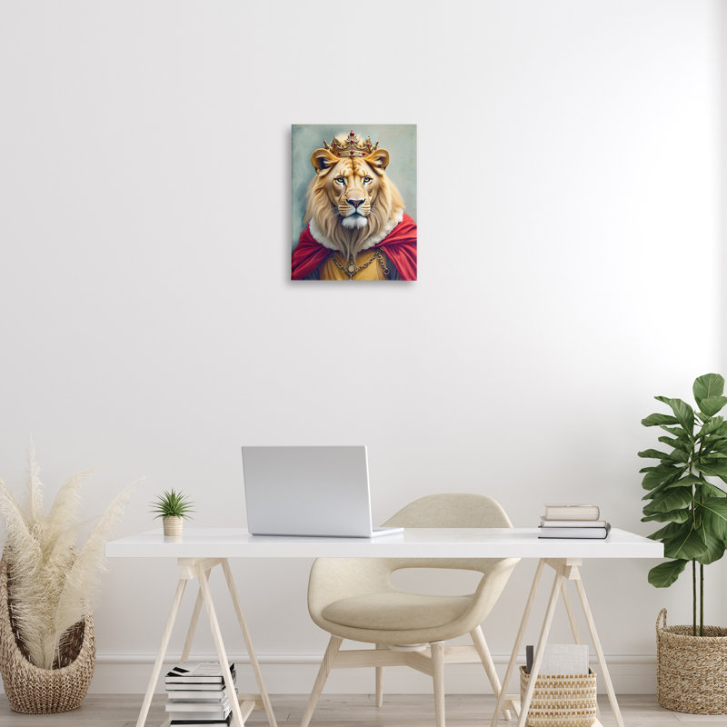 Art mural sur toile King King Regal, design par Kim Allen, H 20 po x l 16 po