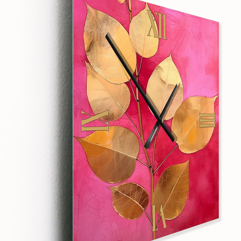 Horloge murale rose et or rose Harmony II, Médium