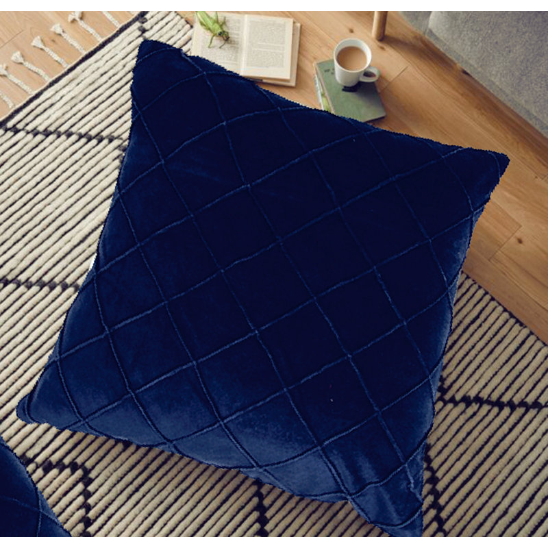 Velours embossé bleu marine