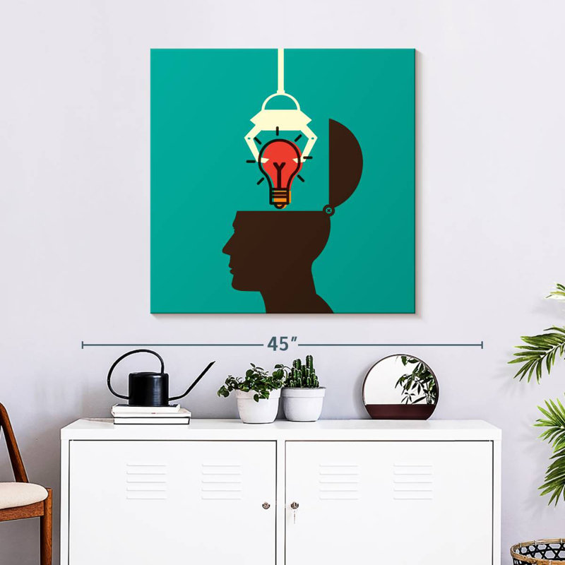 Keiri Tapping An Idea, 30" H x 30" W