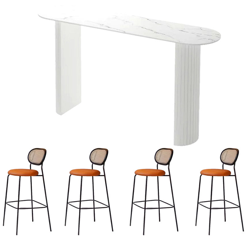 LeClerc, White, 41.3"H x 70.8"L x 19.6"W, White/Black
