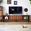 Meuble télé rétro avec armoire de rangement fermée-109146762